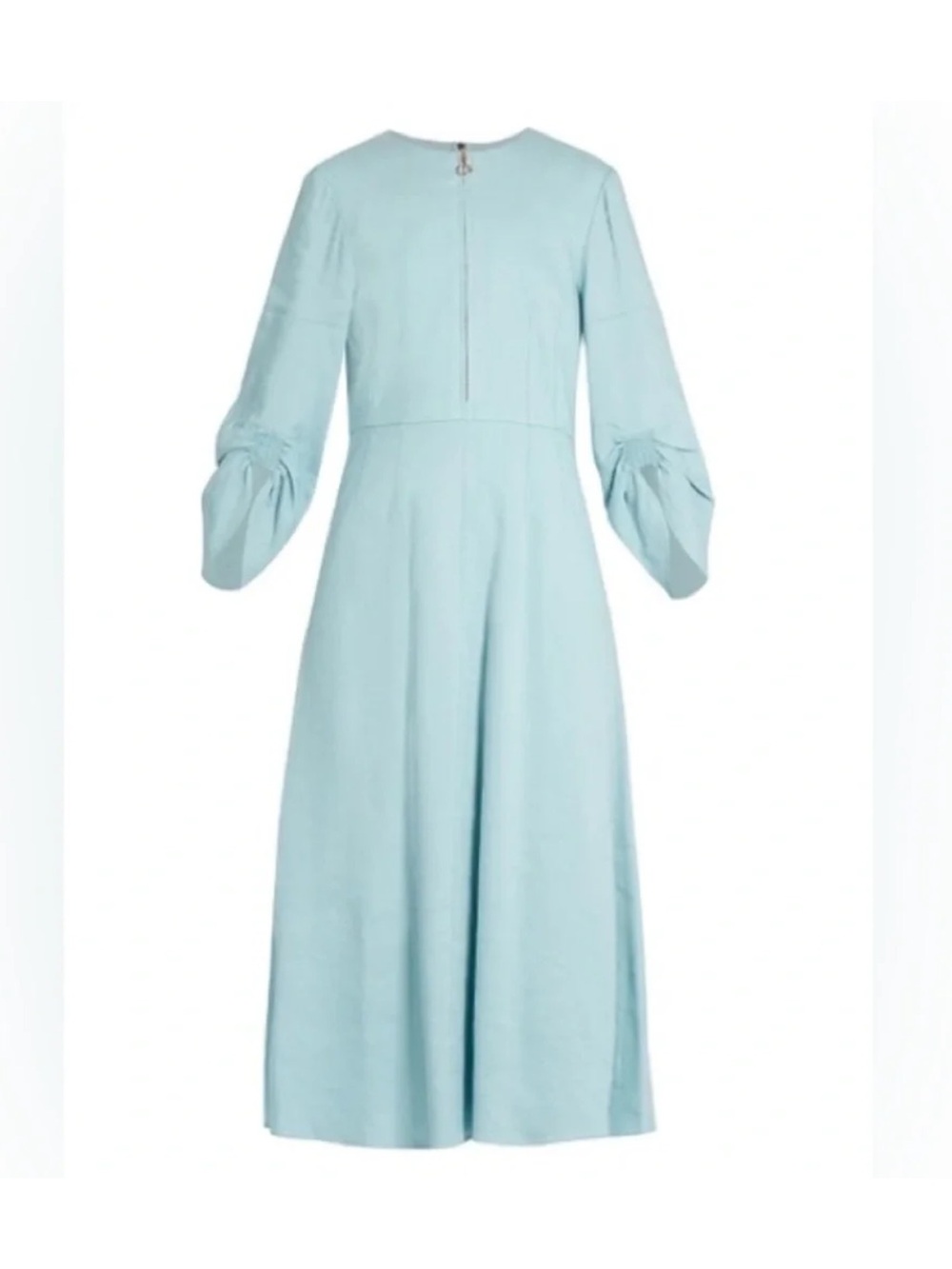 Tibi Marta Smocked Blue Linen Dress - Picture 3 of 15